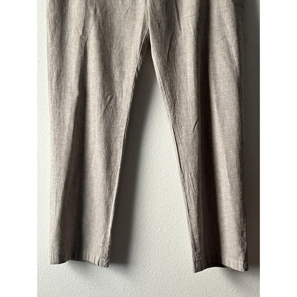 Perry Ellis Women's Linen Cotton Draw String Dress Pants Size 36/32